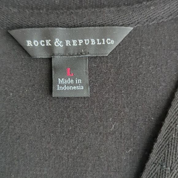 Rock & Republic ladies laced top black L - Picture 3 of 4